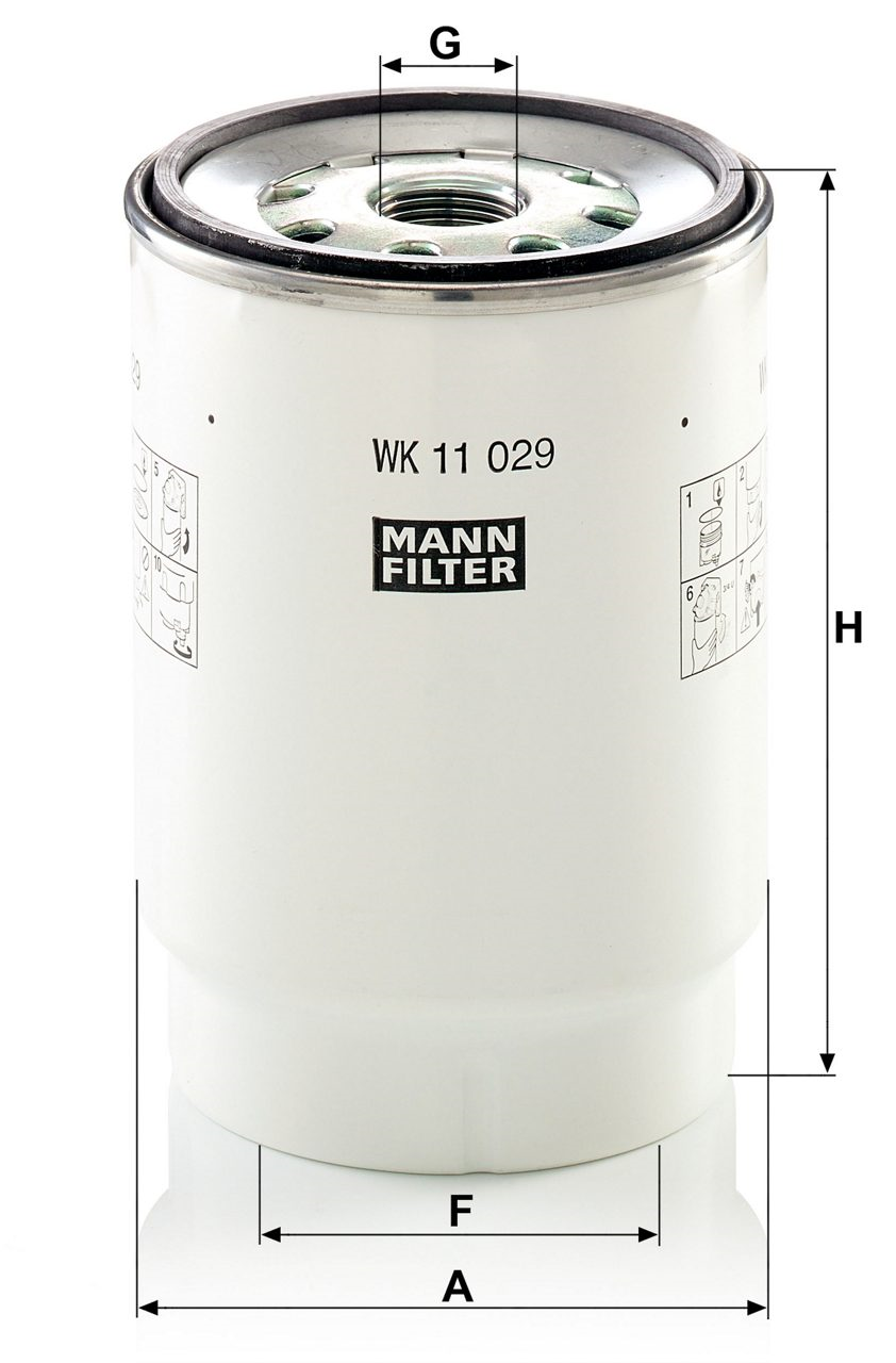 SASE FILTRESI MAN TGX TGS EURO 6 81 12501 6101   A-108mm G-1-14 UNS H-152mm
